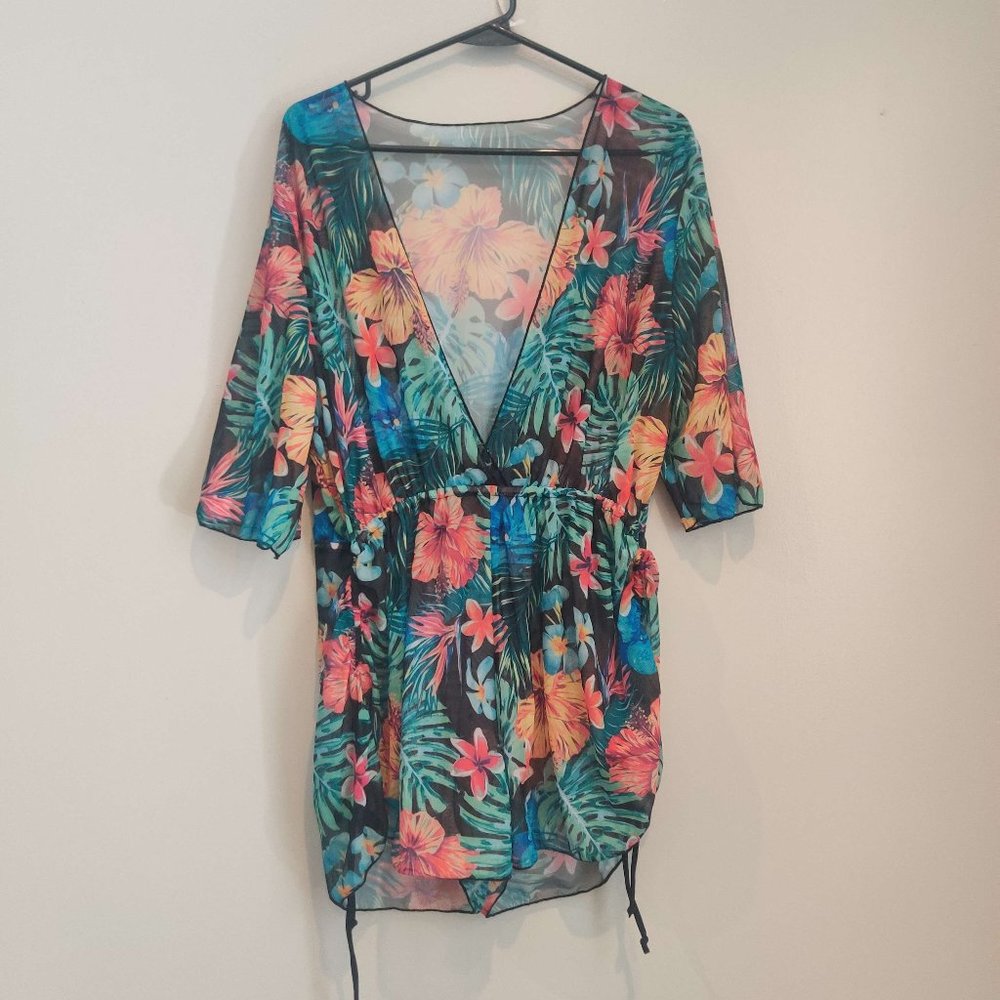 Primark, Flowered Beach Cover-Up with Shorts